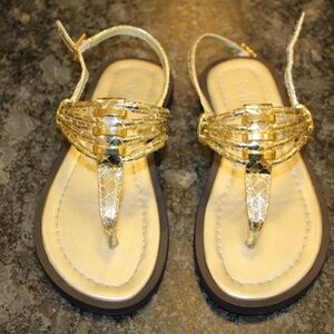 Girls Mia Gold Sandal - size 12